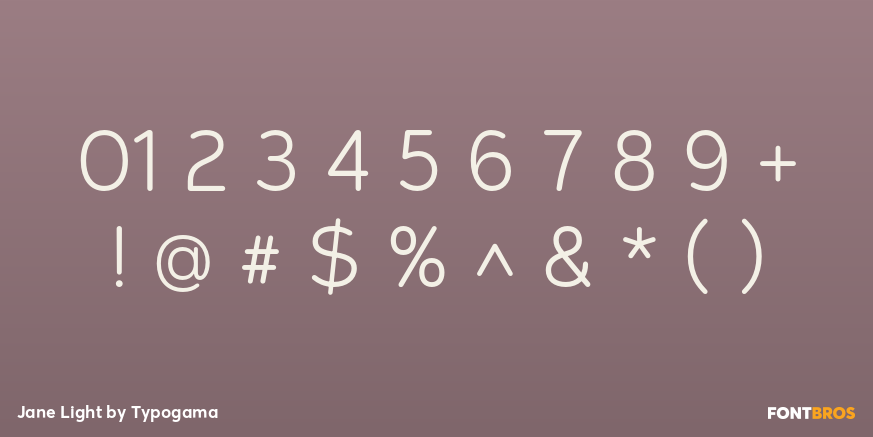 Jane Light Font Poster #4