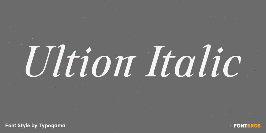 Ultion Italic Poster