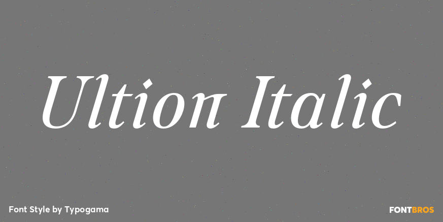 Ultion Italic Poster