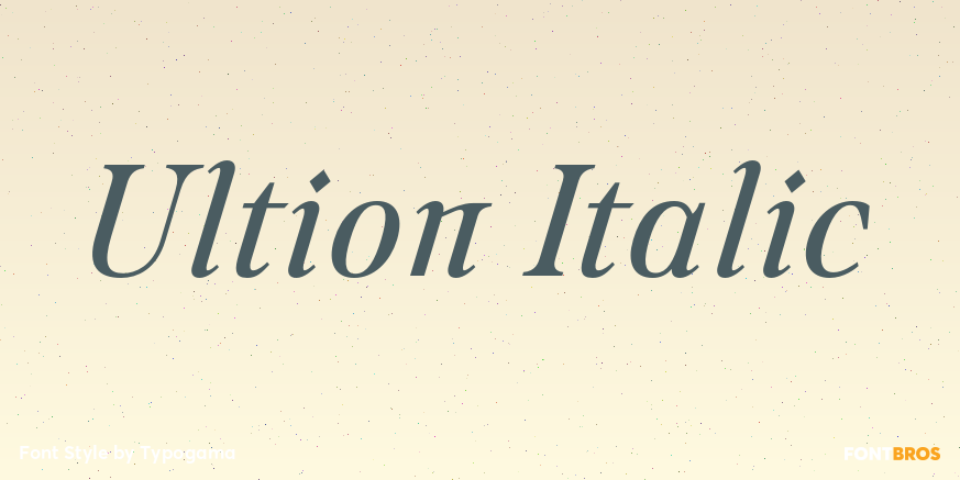 Ultion Italic Poster