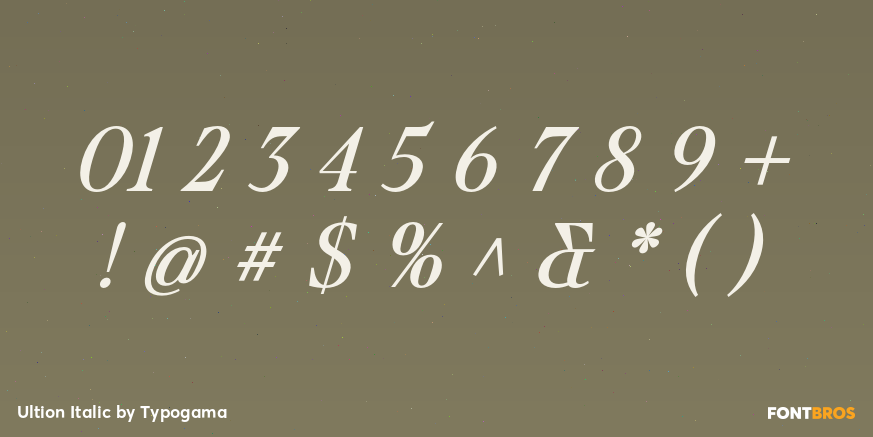 Ultion Italic Font Poster #1