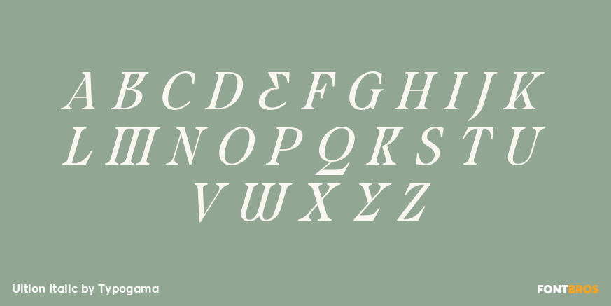 Ultion Italic Font Poster #2