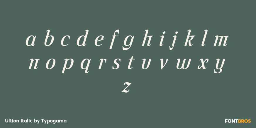 Ultion Italic Font Poster #3