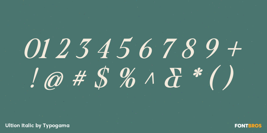 Ultion Italic Font Poster #4