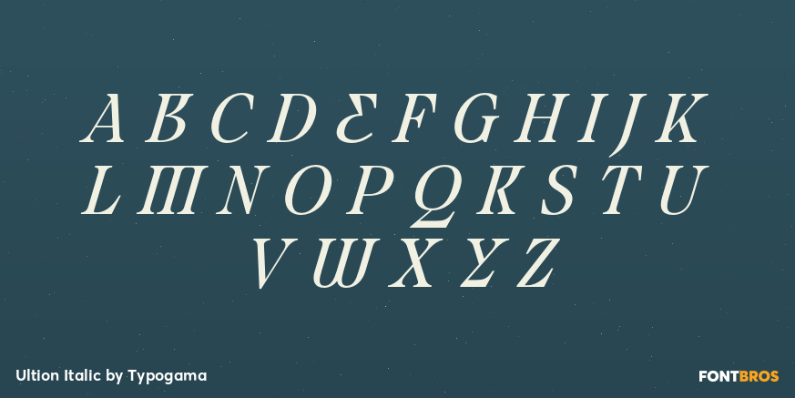 Ultion Italic Font Poster #1