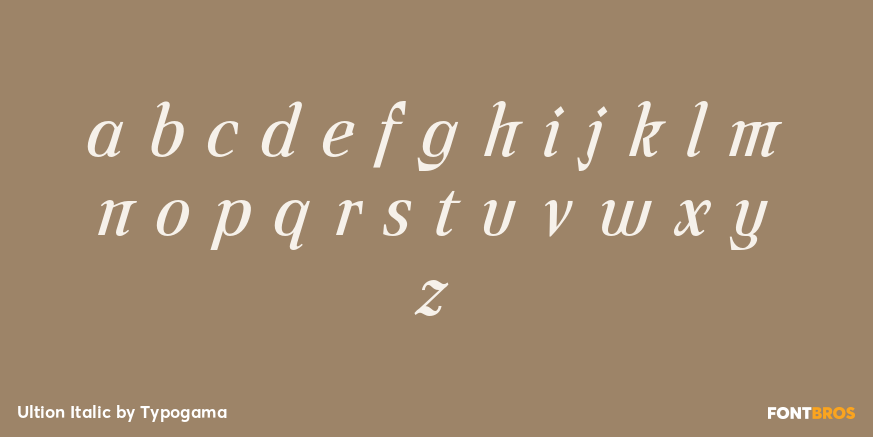 Ultion Italic Font Poster #1