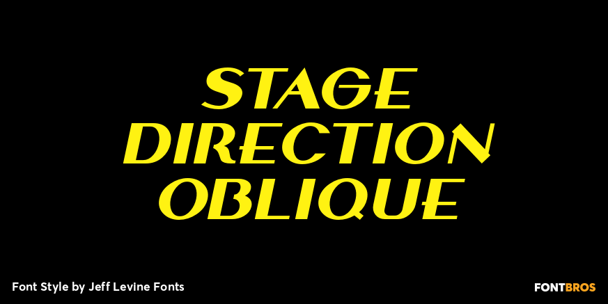 Stage Direction Oblique Poster