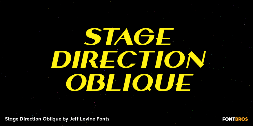 Stage Direction Oblique Poster