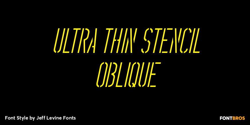 Ultra Thin Stencil Oblique Poster
