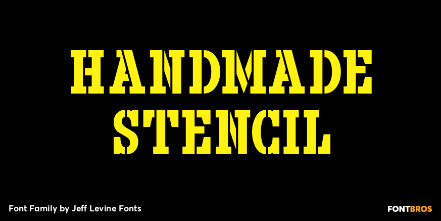 Handmade Stencil Font Family Poster