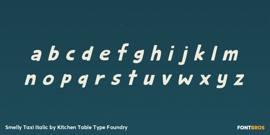 Smelly Taxi Italic Font Poster #3