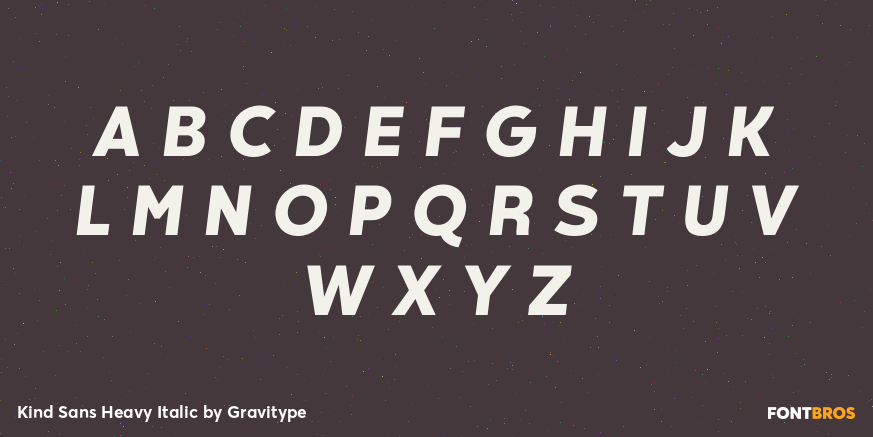 Kind Sans Heavy Italic Font Poster #2