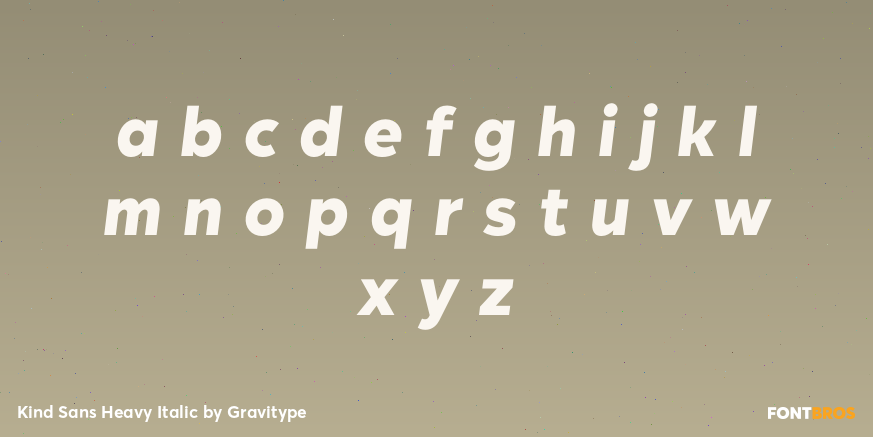Kind Sans Heavy Italic Font Poster #3