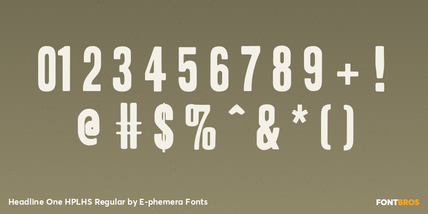 Headline One HPLHS Regular Font Poster #1