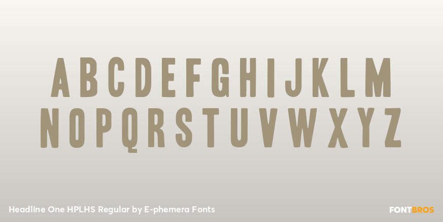 Headline One HPLHS Regular Font Poster #2