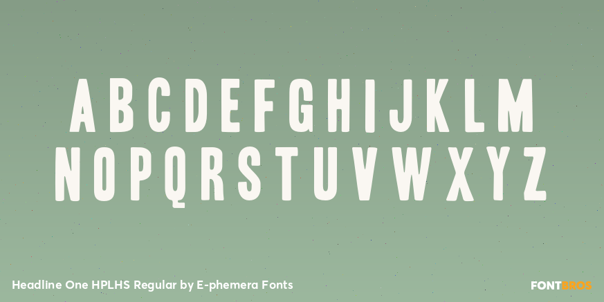 Headline One HPLHS Regular Font Poster #3