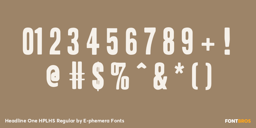 Headline One HPLHS Regular Font Poster #4