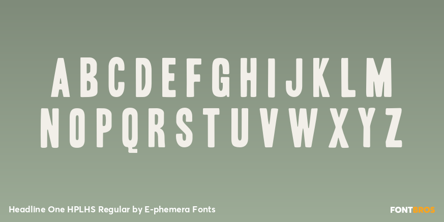 Headline One HPLHS Regular Font Poster #1