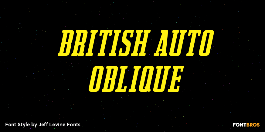 British Auto Oblique Poster