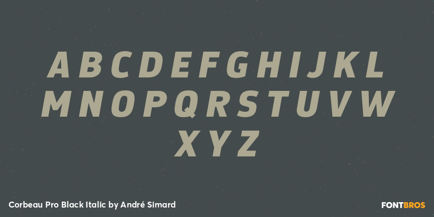 Corbeau Pro Black Italic Font Poster #1