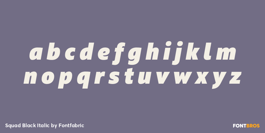 Squad Black Italic Font Poster #3