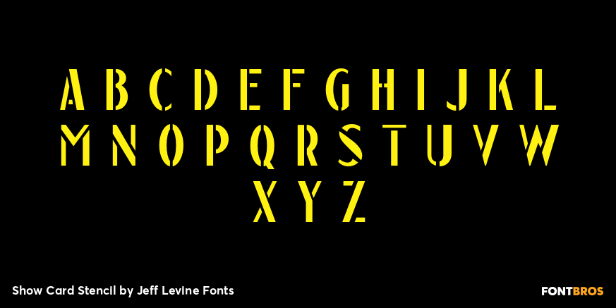 Show Card Stencil Font Poster #3