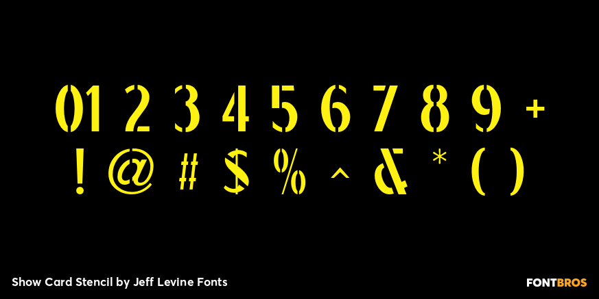 Show Card Stencil Font Poster #4