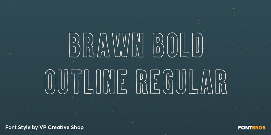 Brawn Bold Outline Regular Poster