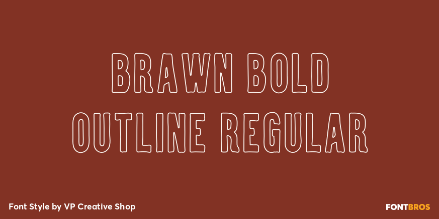 Brawn Bold Outline Regular Poster