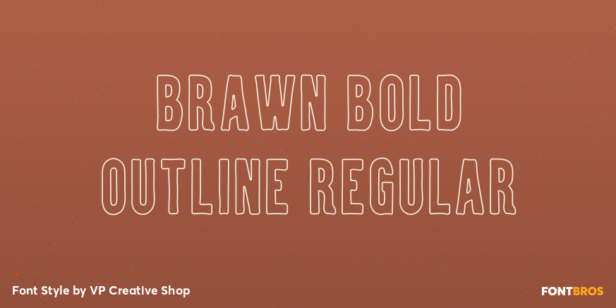 Brawn Bold Outline Regular Poster