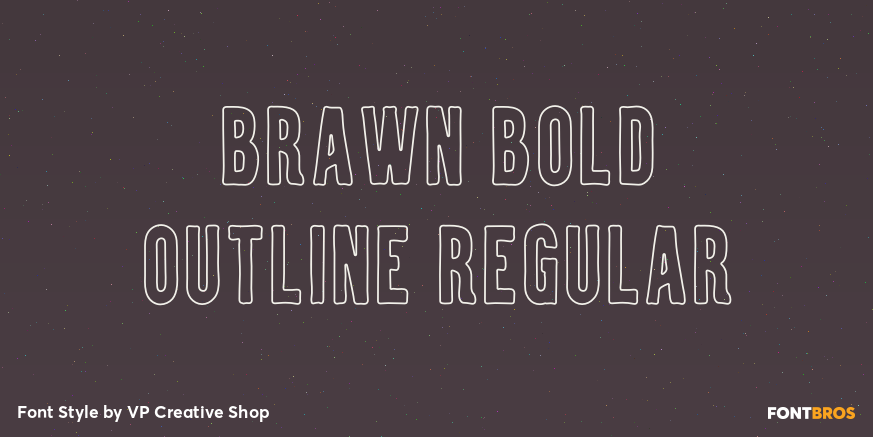 Brawn Bold Outline Regular Poster