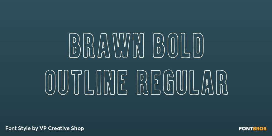 Brawn Bold Outline Regular Poster