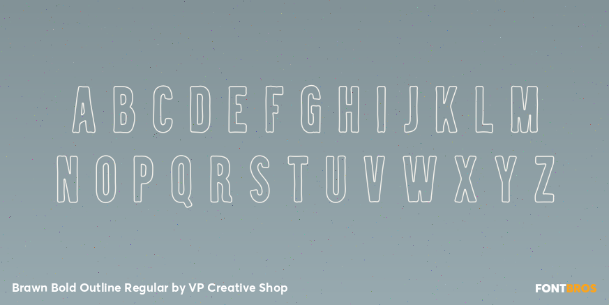 Brawn Bold Outline Regular Font Poster #2