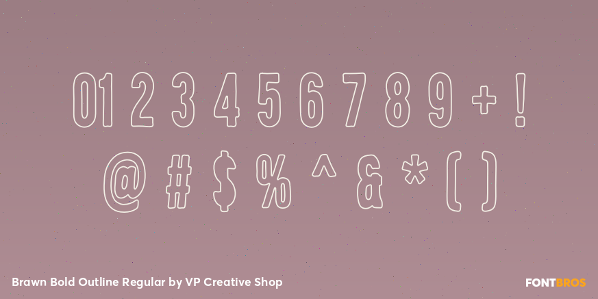 Brawn Bold Outline Regular Font Poster #4