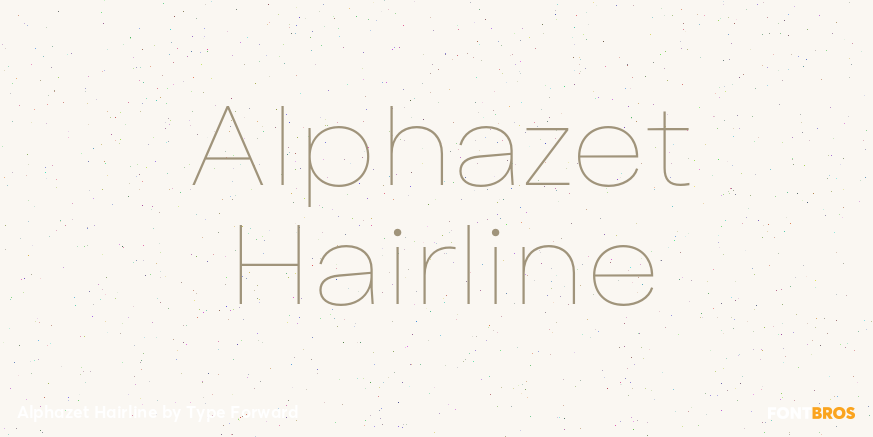 Alphazet Hairline Font Poster