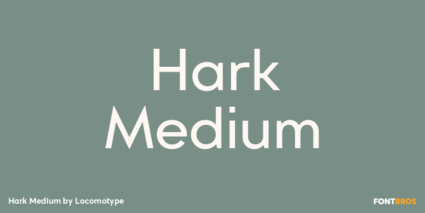 Hark Medium Font Poster