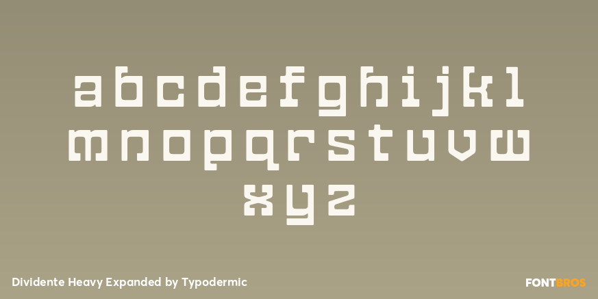 Dividente Heavy Expanded Font Poster #3