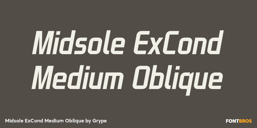 Midsole ExCond Medium Oblique Font Poster #1