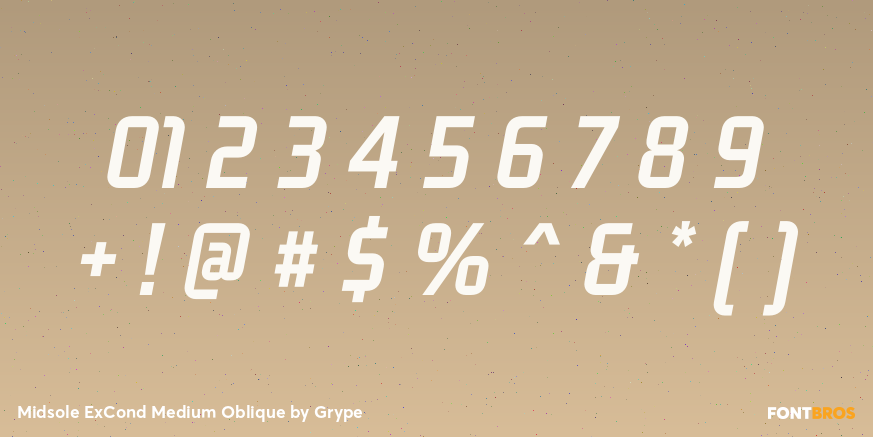 Midsole ExCond Medium Oblique Font Poster #4