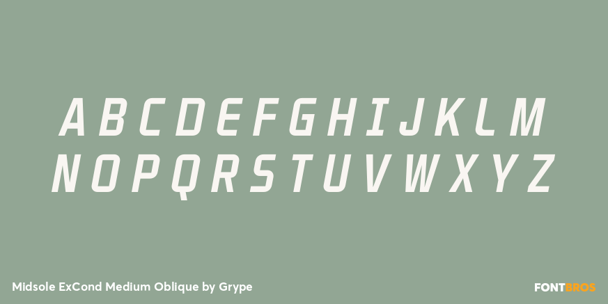 Midsole ExCond Medium Oblique Font Poster #1