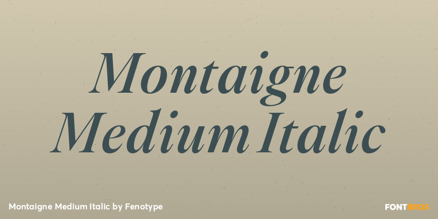 Montaigne Medium Italic Font Poster #1