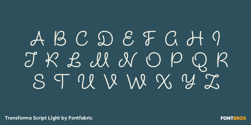 Transforma Script Light Font Poster #2