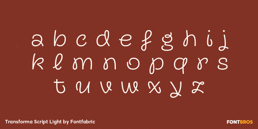 Transforma Script Light Font Poster #3