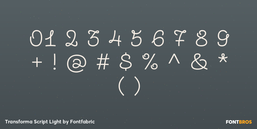 Transforma Script Light Font Poster #4