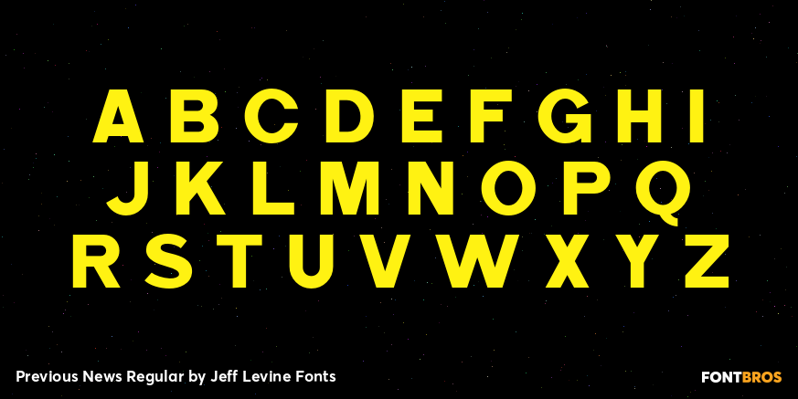 Previous News Regular Font Poster #2