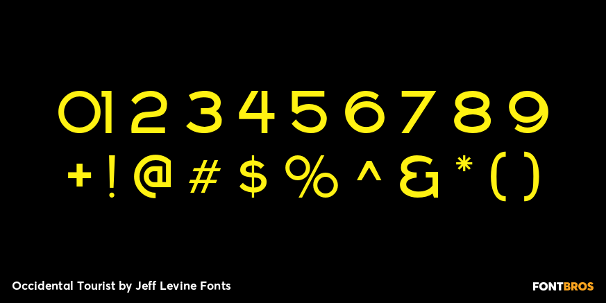 Occidental Tourist Font Poster #4