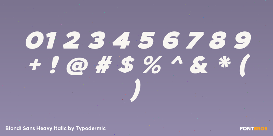 Biondi Sans Heavy Italic Font Poster #1