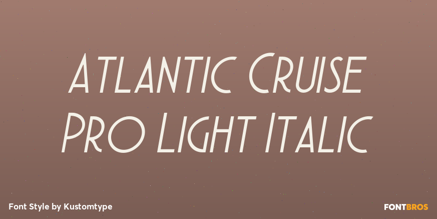 Atlantic Cruise Pro Light Italic Poster