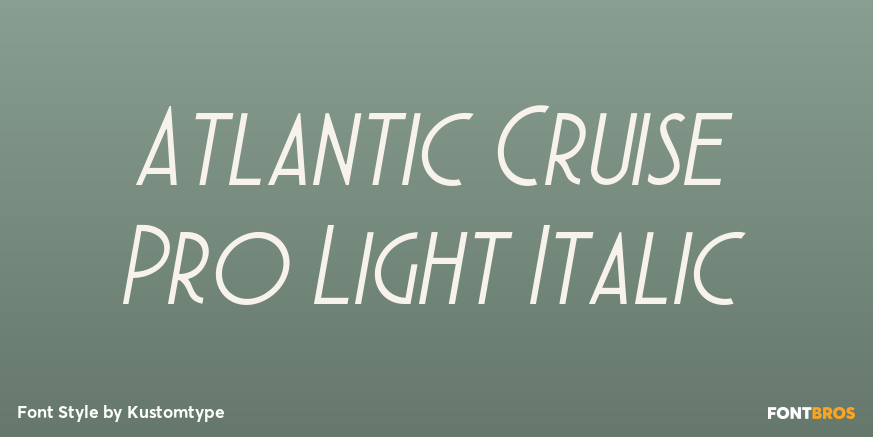 Atlantic Cruise Pro Light Italic Poster