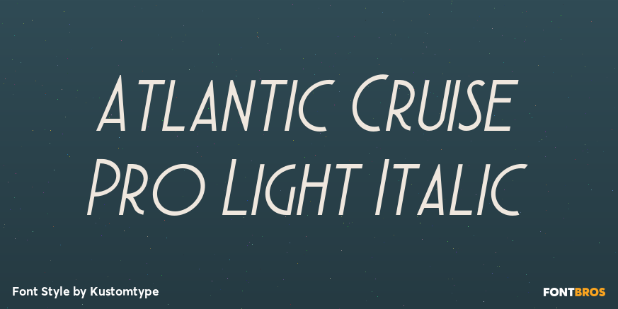 Atlantic Cruise Pro Light Italic Poster